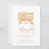 Nesting Party Boho Thema Wieg Baby shower Uitnodig Kaart (Voorkant)