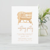 Nesting Party Boho Thema Wieg Baby shower Uitnodig Kaart (Staand voorkant)