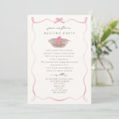 Nesting Party Gedicht Baby Roze Ei Doodle Kaart (Staand voorkant)