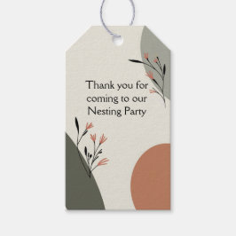 Nesting Party Ouders worden nieuwe baby Cadeaulabel