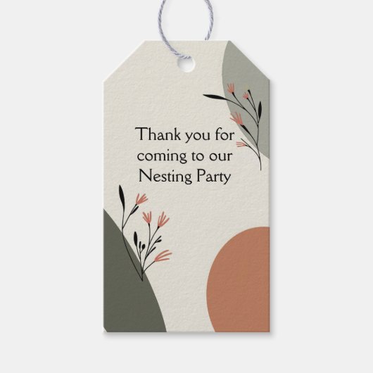 Nesting Party Ouders worden nieuwe baby Cadeaulabel (Voorkant)