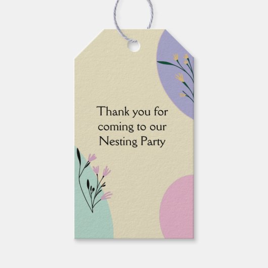 Nesting Party Ouders worden nieuwe baby Cadeaulabel (Voorkant)