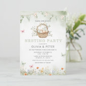 Nesting Party Prep het Nest Baby shower Kaart (Staand voorkant)