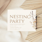Nesting Party Sip and See Baby shower Uitnodigen Briefkaart