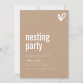Nesting Party Uitnodiging Sjabloon met Hart (Voorkant)