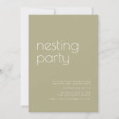 Nesting Party Uitnodiging Sjabloon Sage (Voorkant)