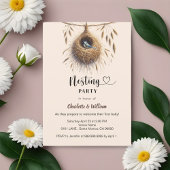 Nesting party vogel nest boho baby shower kaart