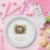 Nesting Party zegene het nestneutrale Baby shower Papieren Bordje (Feest)