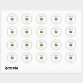 Nesting Party zegene het nestneutrale Baby shower Ronde Sticker (Vel)