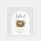 Nesting Party zegene het nestneutrale Baby shower Servet (Voorkant)