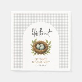 Nesting Party zegene het nestneutrale Baby shower Servet