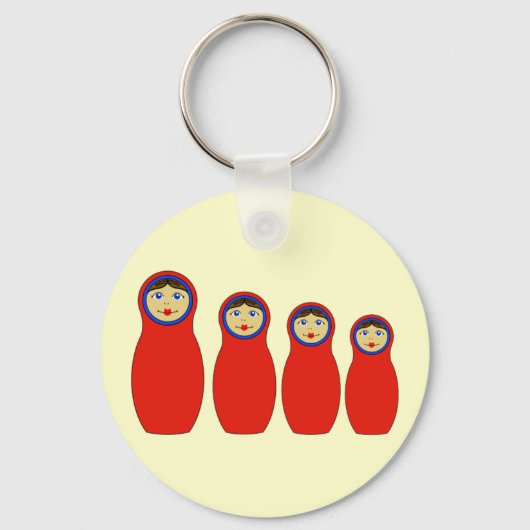 Nesting Peg Dolls Sleutelhanger (Voorkant)