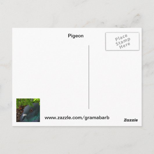 Nesting Pigeon Briefkaart (Achterkant)