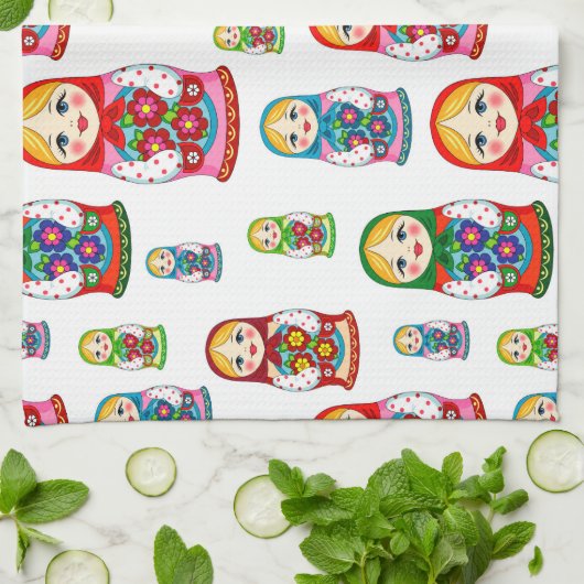 Nesting pop-uppatroon theedoek (Gevouwen)