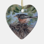 Nesting Robin Ornament (Rechts)
