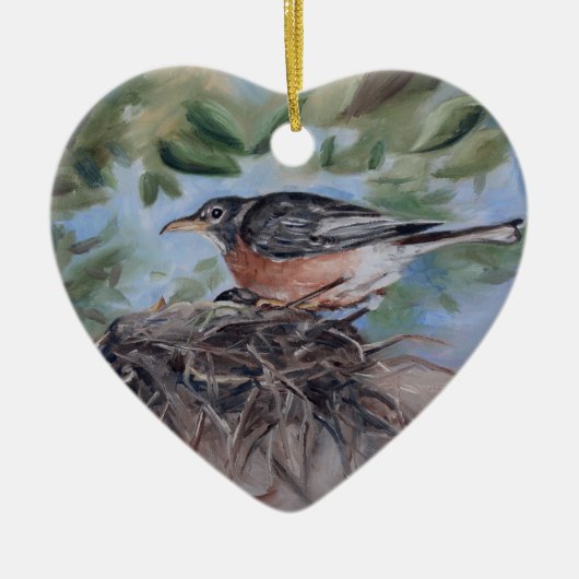 Nesting Robin Ornament (Voorkant)