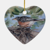 Nesting Robin Ornament (Achterkant)