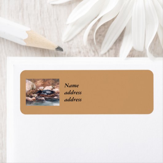 Nesting Time Loon Return Address Label (Insitu)
