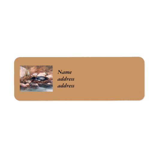 Nesting Time Loon Return Address Label (Voorkant)