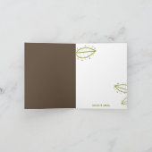 Nesting Uil Familie Paar Baby shower Dank u Bedankkaart (Binnen)