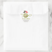 Nesting Uilen Familie Baby shower Adres Sticker (Tas)