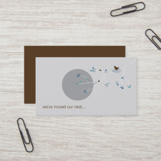 Nesting Vogel + Familie Blauw Aangepast Nieuw Thui Visitekaartje
