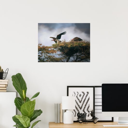 Nesting Vultures Poster (Thuiskantoor)