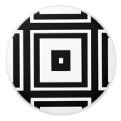 Nesting White en Black Square Ceramic Knob Keramische Knop (Voorkant)