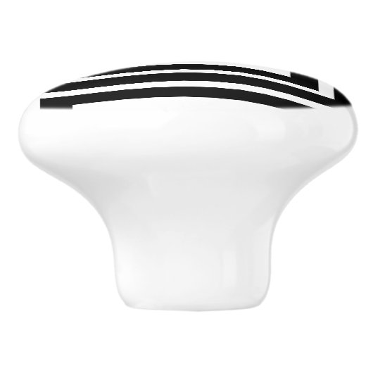 Nesting White en Black Square Ceramic Knob Keramische Knop (Zijkant)