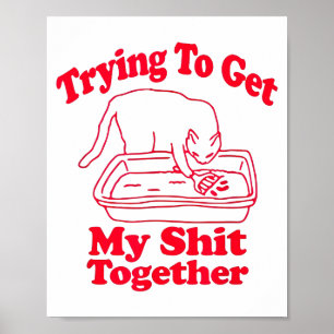 Nestjes Vol Grappige Kat Humor Meme Kat Moeder Kat Poster