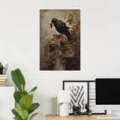 Nestkeeper of the Ivy Cross Gothic Raven Art Print (Thuiskantoor)