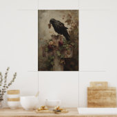 Nestkeeper of the Ivy Cross Gothic Raven Art Print (Keuken)