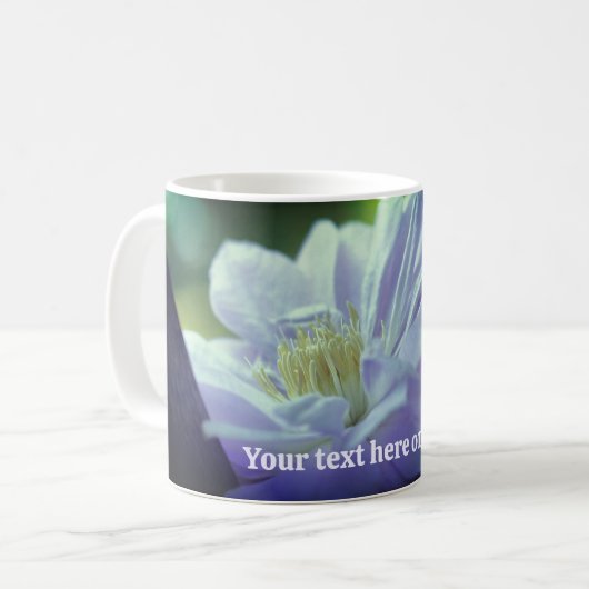 Nestled Clematis Flower Personalized Koffiemok (Voorkant links)