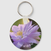 Nestled Clematis Flower Personalized Sleutelhanger (Achterkant)