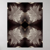 Nestled Clematis Flower Zwart-wit Poster (Voorkant)