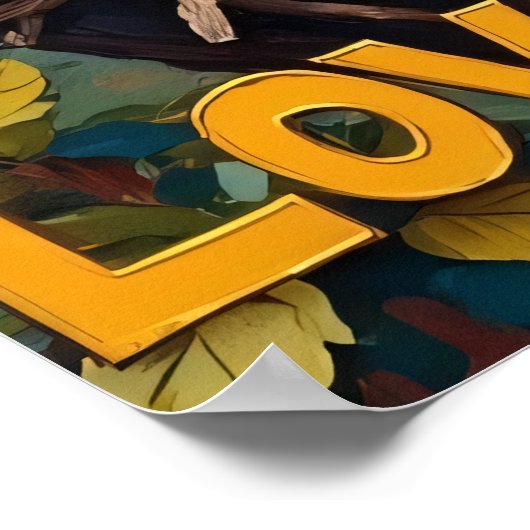 Nestled Notes: Forest Rhapsody van Beer Poster (Hoek)