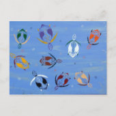 Nestschildpadden Briefkaart (Voorkant)