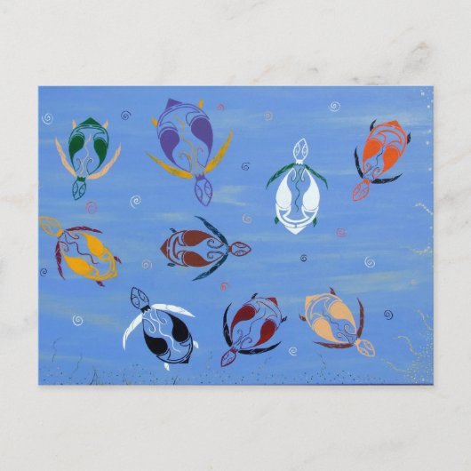 Nestschildpadden Briefkaart (Voorkant)