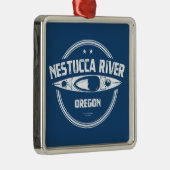 Nestucca de Oregon Kayaking Metalen Ornament (Rechts)