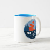Nestucca wilde en Schilderachtig rivier Tweekleurige Koffiemok (Voorkant rechts)