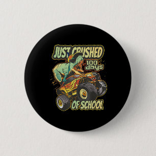 Net 100ste 100 Dagen Dino Monstertruck Jongen Gebr Ronde Button 5,7 Cm