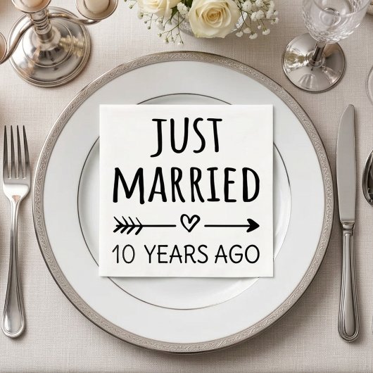 Net 10 Jaar Getrouwd Servet