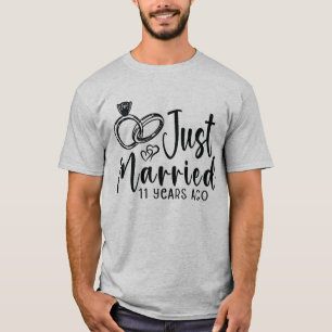 Net 11 Jaar Getrouwd 11e Huwelijksverjaardag T-shirt