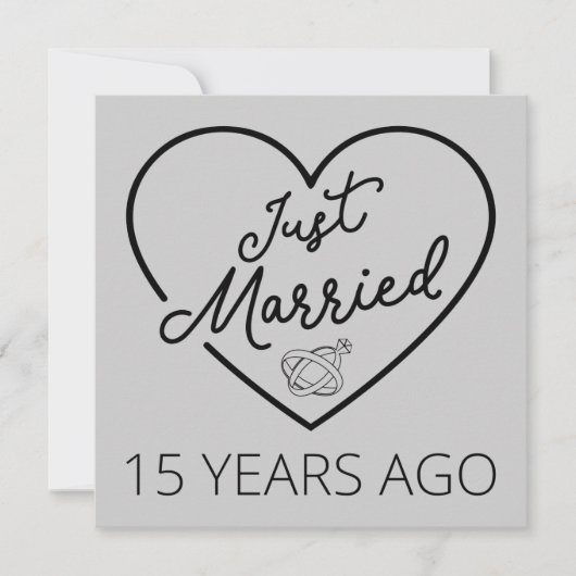 Net 15 Jaar Getrouwd III Kaart (Voorkant)