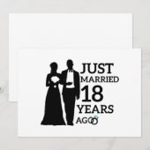 Net 18 Jaar Getrouwd, 18de Trouwdag Koppel Kaart (Voorkant / Achterkant)