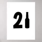 Net 21 bierflesjes gedraaid op 21ste verjaardag poster (Voorkant)
