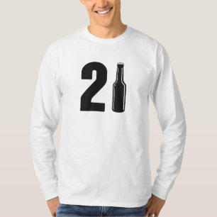 Net 21 bierflesjes gedraaid op 21ste verjaardag t-shirt