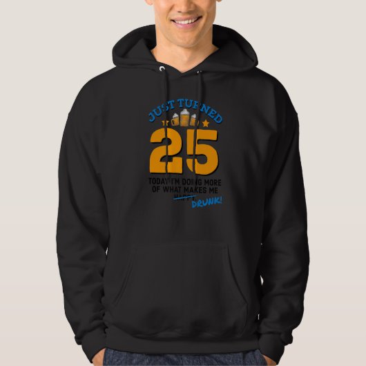 Net 25 bier Drink 25 september Drink G Hoodie (Voorkant)