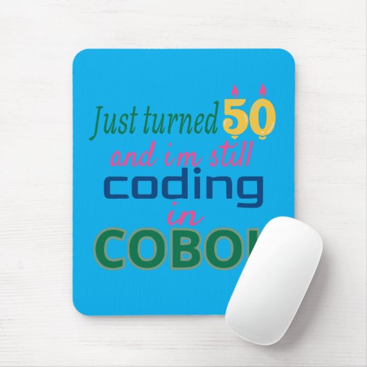 Net 50 Geworden en Nog Steeds COBOL Code Muismat (Met muis)