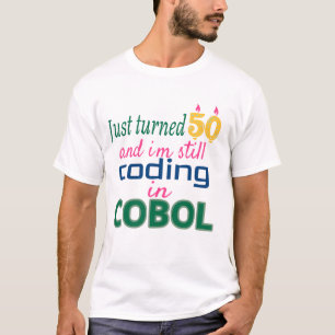 Net 50 geworden en nog steeds coderen in COBOL T-shirt